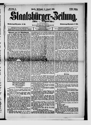 Staatsbürger-Zeitung vom 11.08.1886
