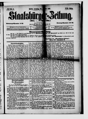 Staatsbürger-Zeitung vom 22.08.1886