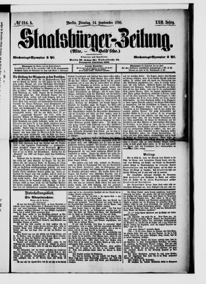 Staatsbürger-Zeitung vom 14.09.1886