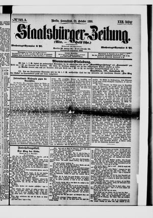 Staatsbürger-Zeitung vom 23.10.1886