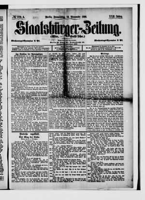 Staatsbürger-Zeitung vom 18.11.1886