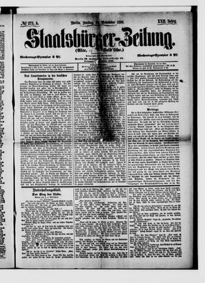 Staatsbürger-Zeitung vom 19.11.1886