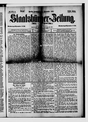 Staatsbürger-Zeitung vom 20.11.1886