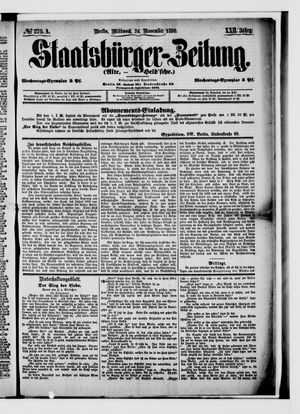 Staatsbürger-Zeitung on Nov 24, 1886