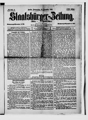 Staatsbürger-Zeitung vom 30.12.1886