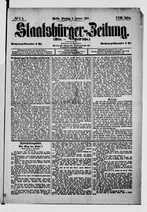 Staatsbürger-Zeitung on Jan 4, 1887