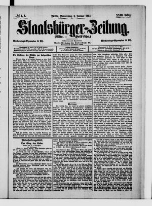 Staatsbürger-Zeitung vom 06.01.1887
