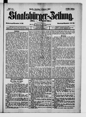Staatsbürger-Zeitung vom 09.01.1887