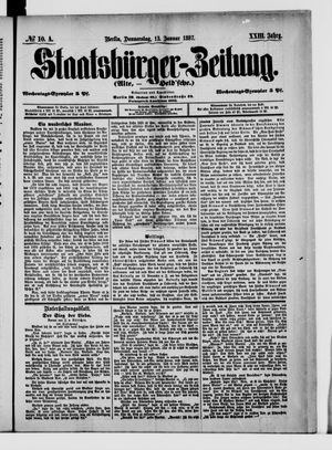 Staatsbürger-Zeitung vom 13.01.1887