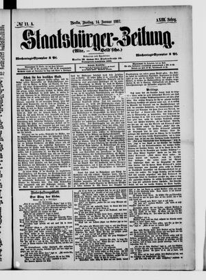 Staatsbürger-Zeitung vom 14.01.1887