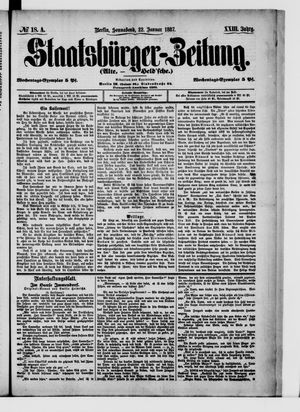 Staatsbürger-Zeitung vom 22.01.1887