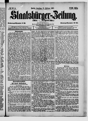 Staatsbürger-Zeitung vom 13.02.1887