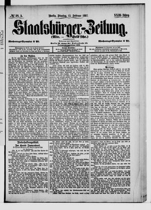 Staatsbürger-Zeitung vom 15.02.1887