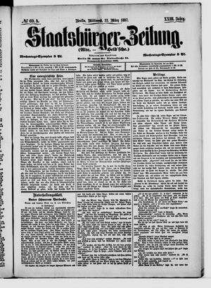 Staatsbürger-Zeitung vom 23.03.1887