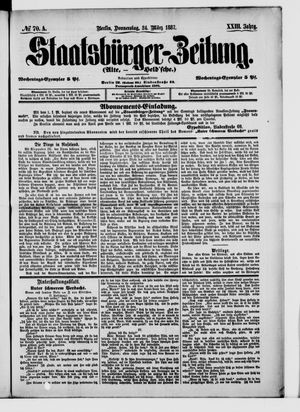 Staatsbürger-Zeitung on Mar 24, 1887