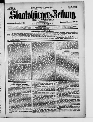 Staatsbürger-Zeitung on Mar 27, 1887