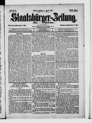 Staatsbürger-Zeitung vom 08.04.1887