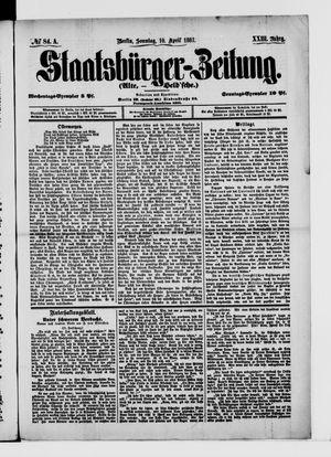 Staatsbürger-Zeitung on Apr 10, 1887