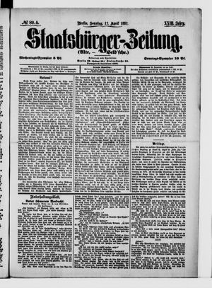Staatsbürger-Zeitung on Apr 17, 1887