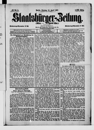 Staatsbürger-Zeitung on Apr 19, 1887