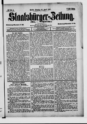 Staatsbürger-Zeitung on Apr 26, 1887