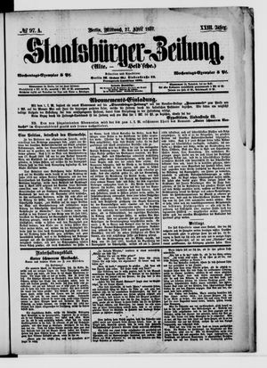 Staatsbürger-Zeitung on Apr 27, 1887