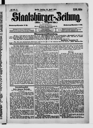 Staatsbürger-Zeitung vom 29.04.1887