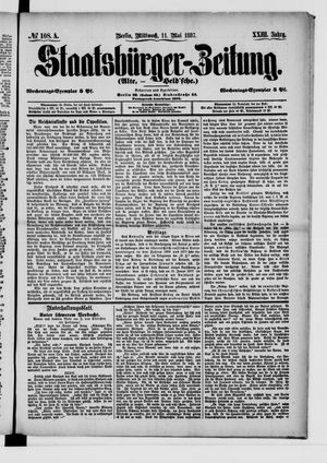 Staatsbürger-Zeitung on May 11, 1887