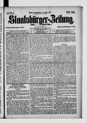 Staatsbürger-Zeitung on May 12, 1887