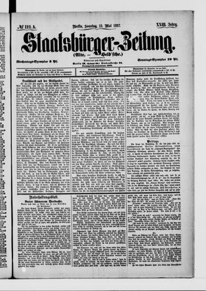 Staatsbürger-Zeitung vom 15.05.1887