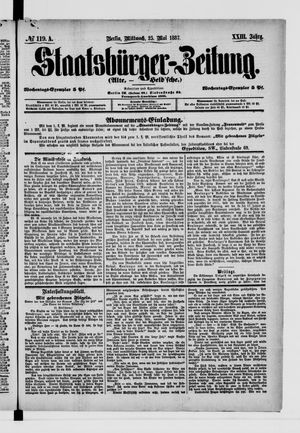 Staatsbürger-Zeitung on May 25, 1887