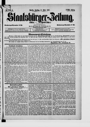 Staatsbürger-Zeitung on May 27, 1887
