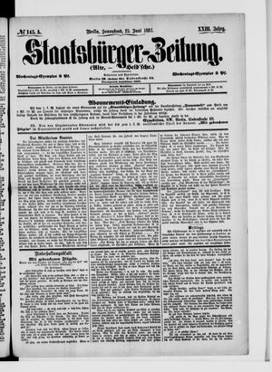 Staatsbürger-Zeitung on Jun 25, 1887