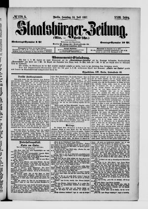 Staatsbürger-Zeitung on Jul 24, 1887
