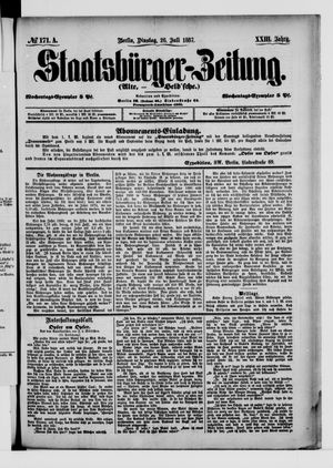 Staatsbürger-Zeitung vom 26.07.1887