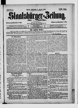 Staatsbürger-Zeitung on Aug 3, 1887
