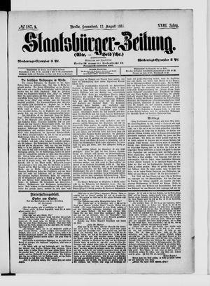 Staatsbürger-Zeitung vom 13.08.1887