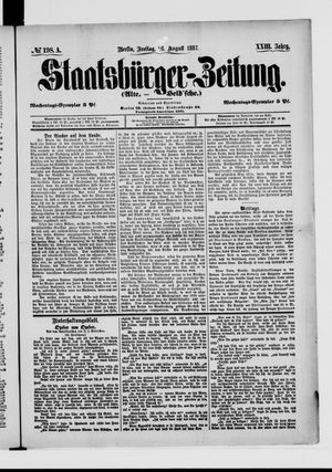 Staatsbürger-Zeitung vom 26.08.1887