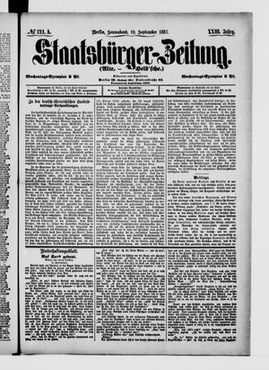 Staatsbürger-Zeitung vom 10.09.1887