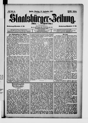 Staatsbürger-Zeitung vom 13.09.1887