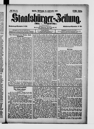 Staatsbürger-Zeitung vom 14.09.1887