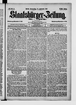 Staatsbürger-Zeitung on Sep 15, 1887