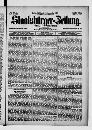 Staatsbürger-Zeitung vom 21.09.1887