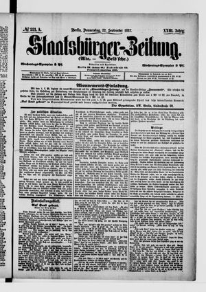 Staatsbürger-Zeitung vom 22.09.1887