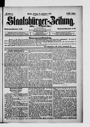 Staatsbürger-Zeitung vom 23.09.1887