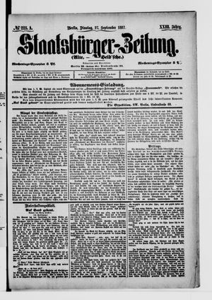 Staatsbürger-Zeitung vom 27.09.1887