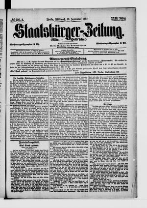 Staatsbürger-Zeitung vom 28.09.1887