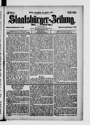 Staatsbürger-Zeitung vom 15.10.1887