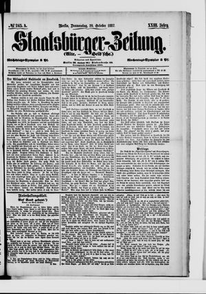 Staatsbürger-Zeitung on Oct 20, 1887