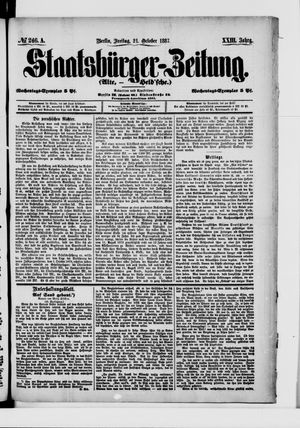 Staatsbürger-Zeitung vom 21.10.1887